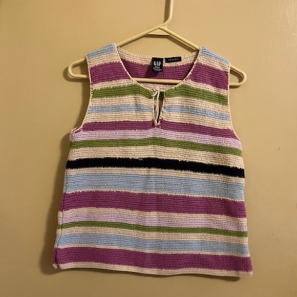 Colorblock Crochet Top with Strings - Picture 1 of 4